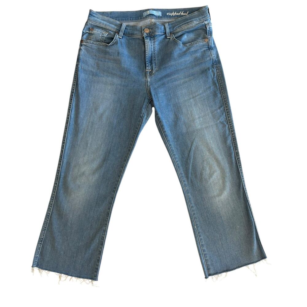 7 FOR ALL MANKIND STRETCH CROPPED BOOT JEANS SIZE 31
